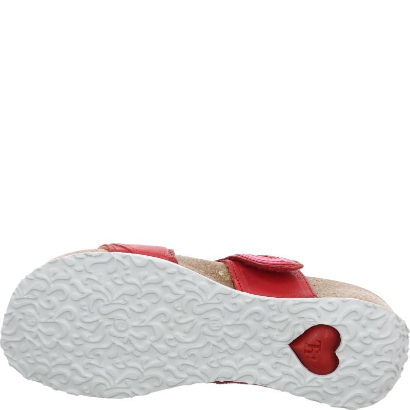 Think! MIZZI Damen Pantolette - Material: Leder in Rot