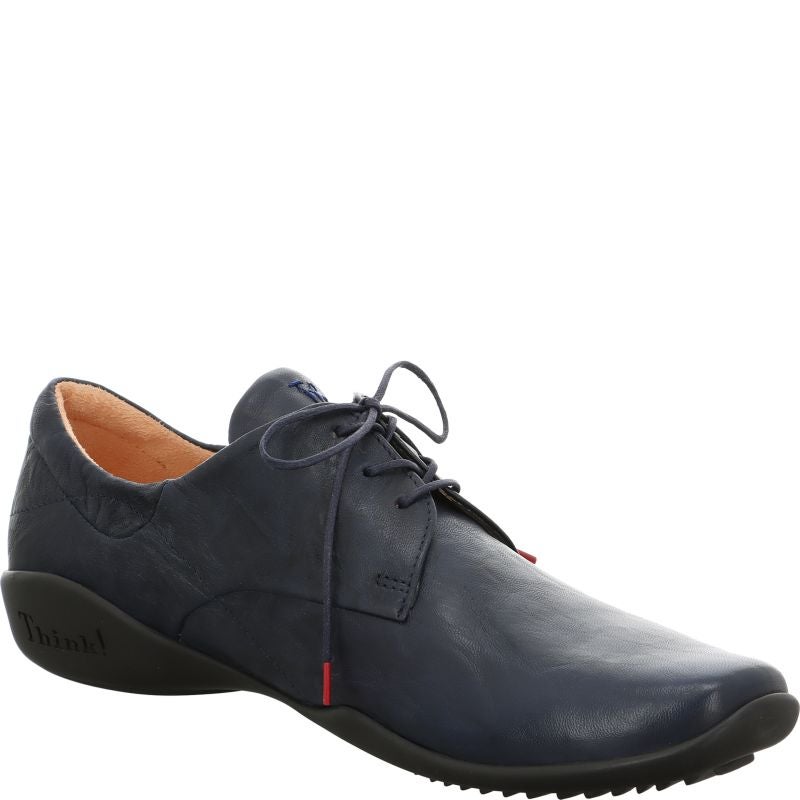 Think STONE HERREN Men Lace up shoe - Material: Leather in Blue