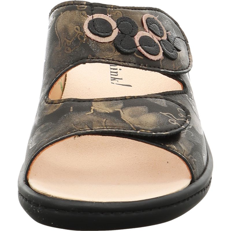 Think! CAMILLA Damen Pantolette - Material: Leder in Schwarz