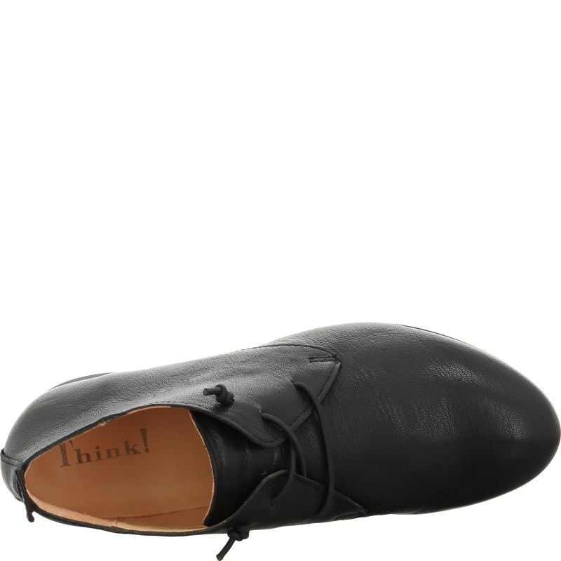 Think! GUAD2 Damen Schnürschuh - Material: Leder in Schwarz