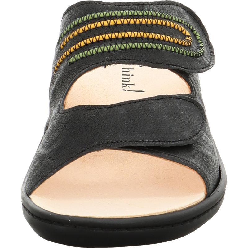 Think! CAMILLA Damen Pantolette - Material: Leder in Schwarz