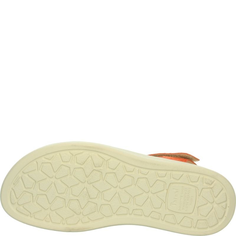 Think MEGGIE Woman Strap sandal - Material: Leather in Orange