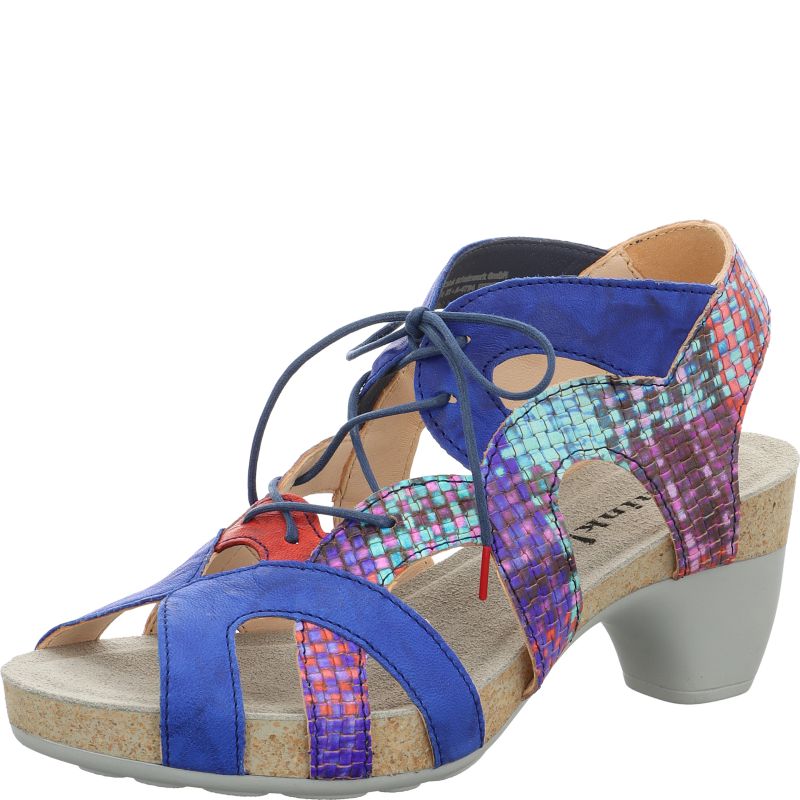 Think TRAUDI Woman Sandal - Material: Leather in Blue
