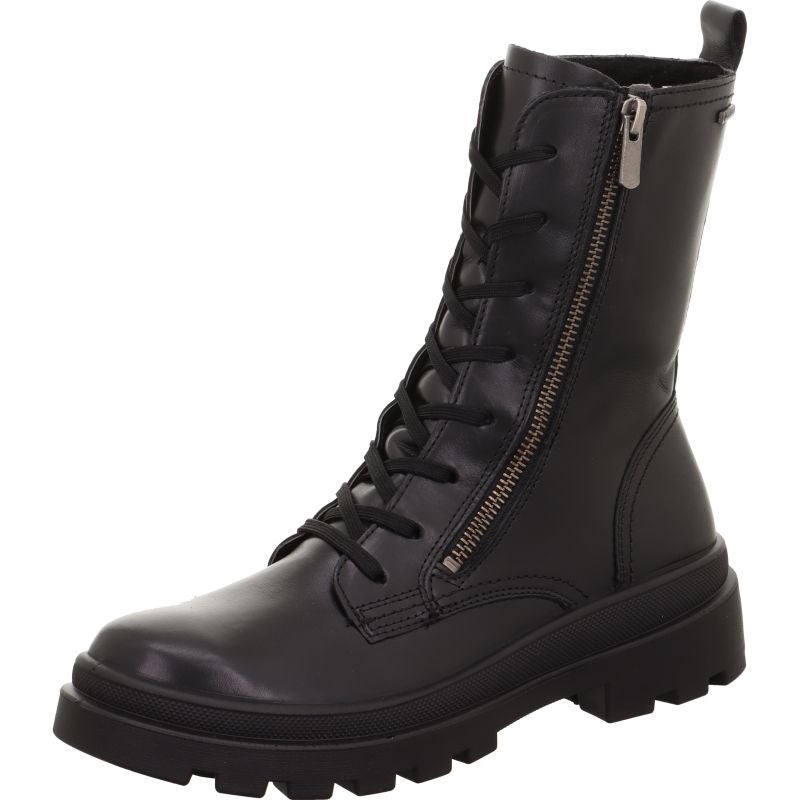 legero LUSIA Damen Schnürboots - Material: Leder in Schwarz