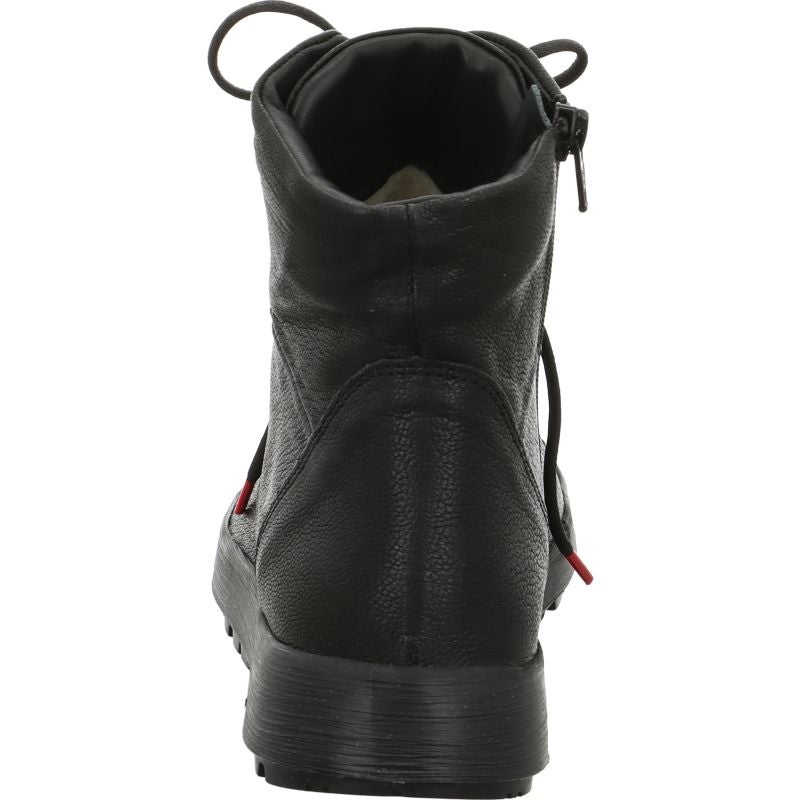 Think COMODA Woman Lace-up boot - Material: Leather in Black