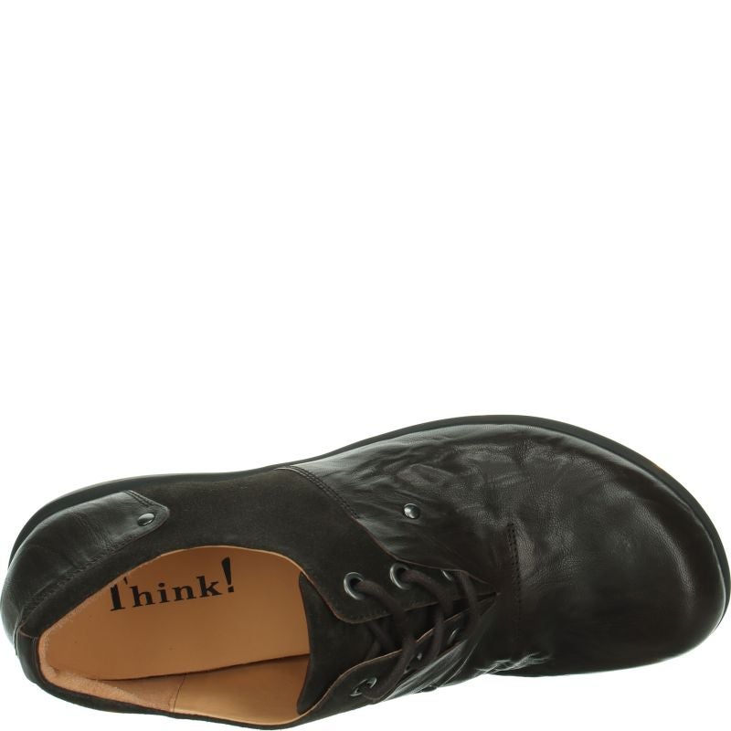 Think! KONG Schnürschuh - Material: Leder in Braun