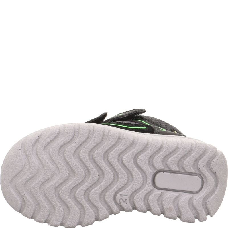 Superfit SPORT7 MINI Unisex | Boys Sneakers high - Material: Leder/Sonstiges Material/Texti in Black