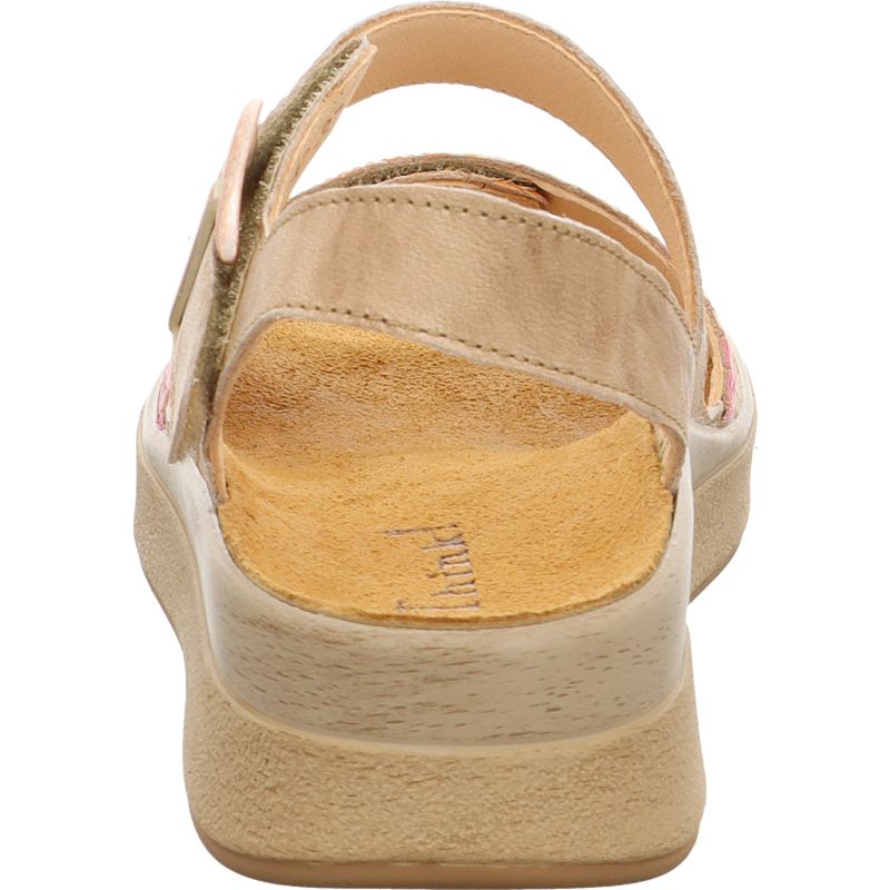 Think MEGGIE Woman Strap sandal - Material: Leather in Multi Colour