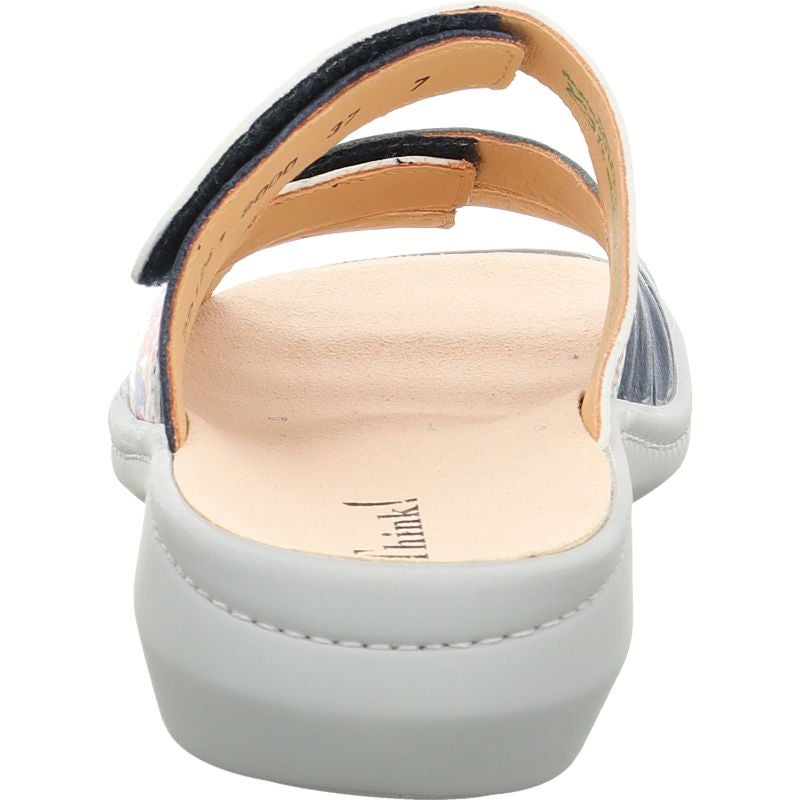 Think! CAMILLA Damen Pantolette - Material: Leder in Blau