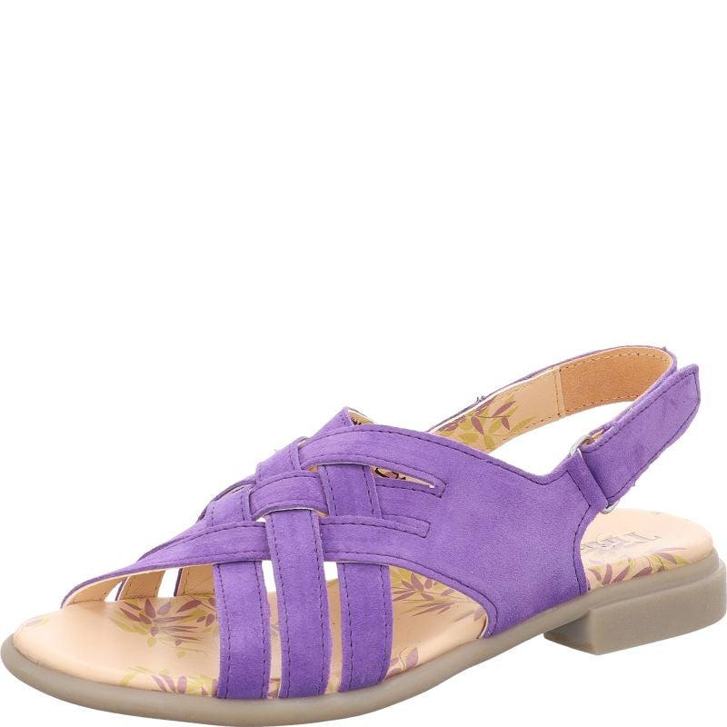 Think KAMAA Strap sandal - Material: Leather in Purple