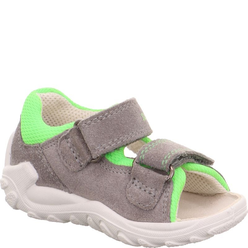 superfit FLOW Jungen Sandale - Material: Leder/Textil in Grau