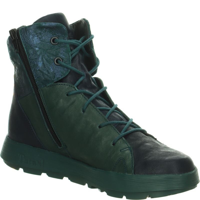 Think COMODA Woman Lace-up boot - Material: Leather in Blue