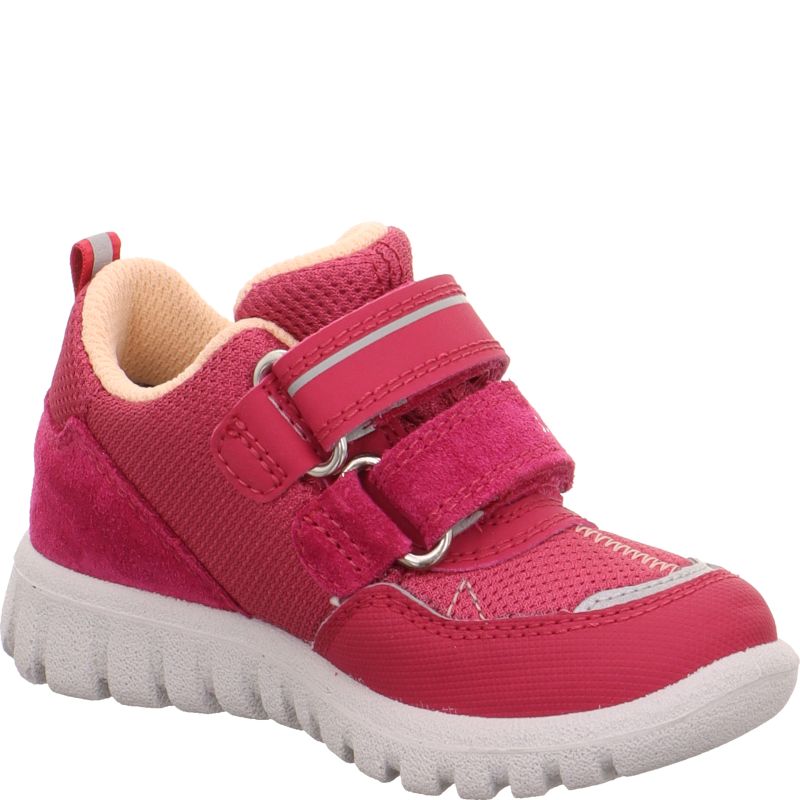 Superfit SPORT7 MINI Mädchen Sneaker low - Material: Leder/Sonstiges Material/Textil in Rot