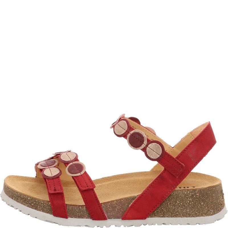 Think! KOAK Damen Riemchensandale - Material: Leder in Rot