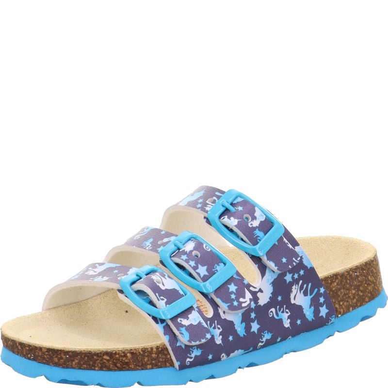 Superfit FUSSBETTPANTOFFEL Girls Slipper - Material: Sonstiges Material in Blue