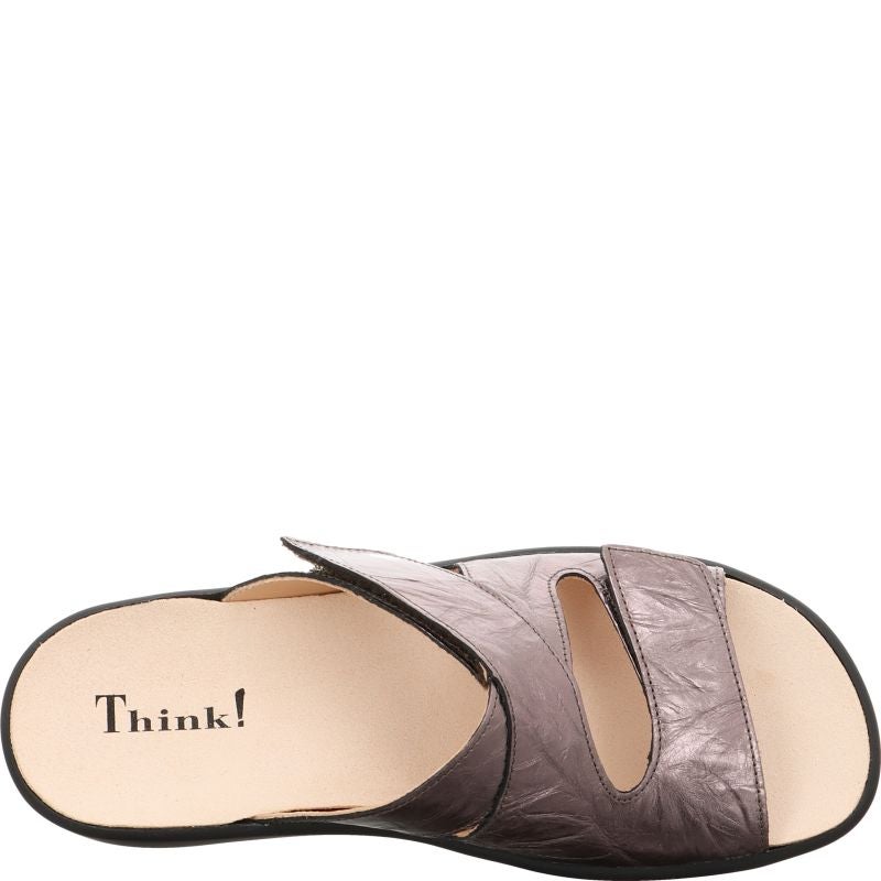 Think KATE Woman Mules - Material: Leather in Grey
