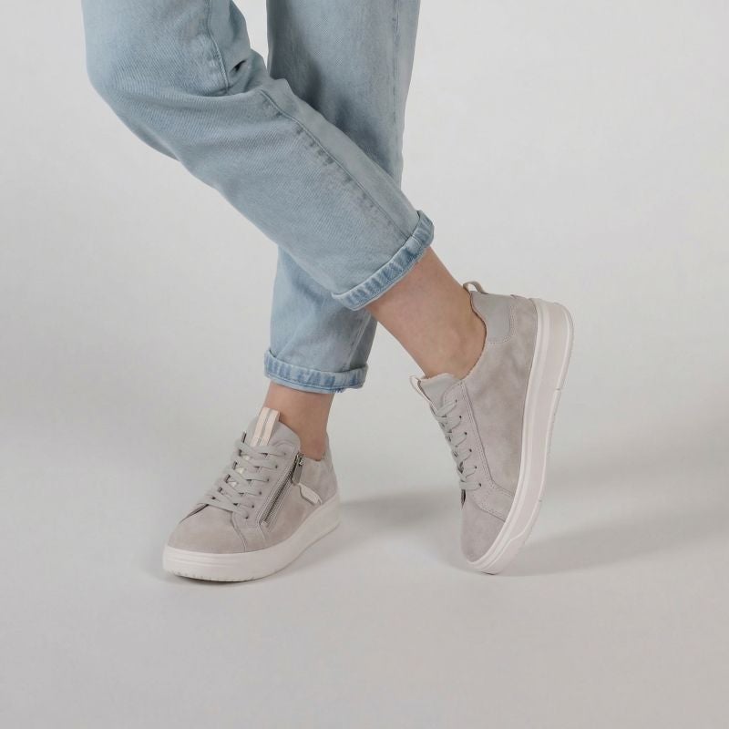 legero REJOISE Damen Sneaker low - Material: Leder in Grau