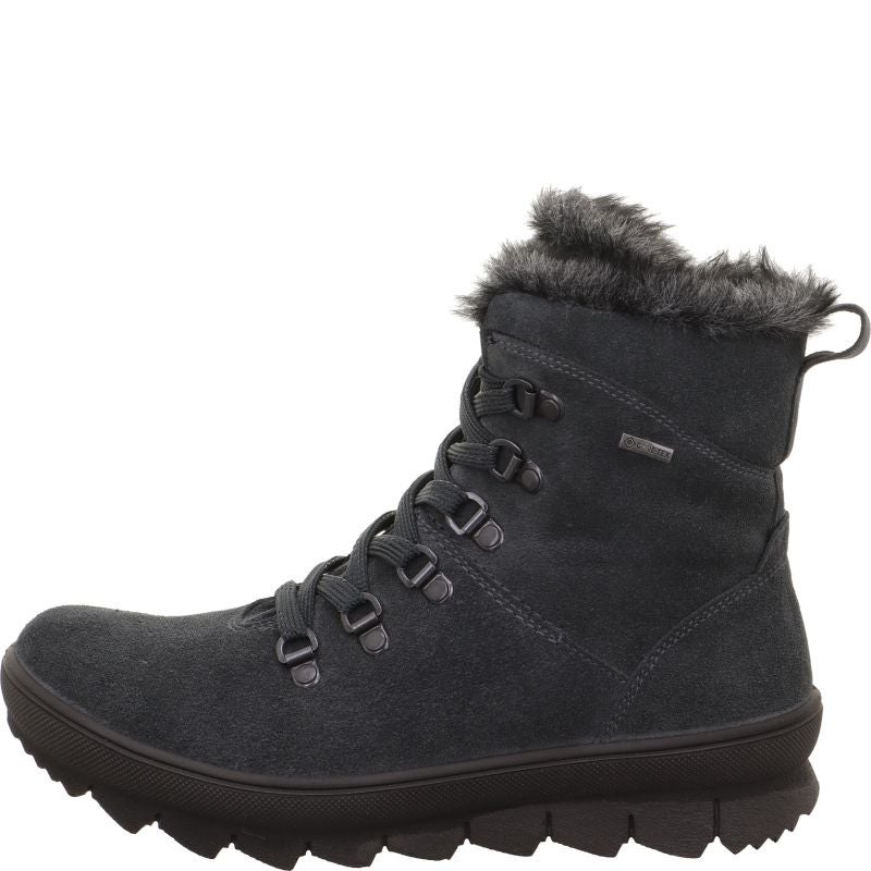 Legero NOVARA Damen Schnürboots - Material: Leder in Grau