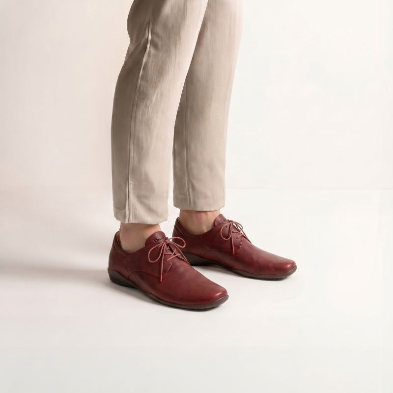 Think STONE HERREN Men Lace up shoe - Material: Leather in Red