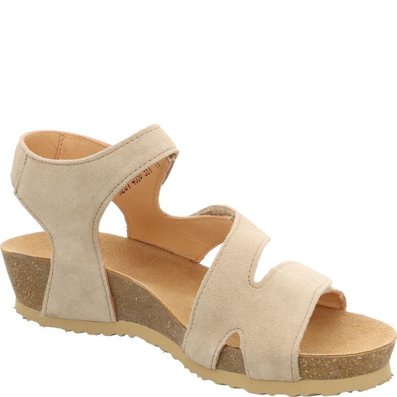 Think DUMIA Strap sandal - Material: Leather in Beige