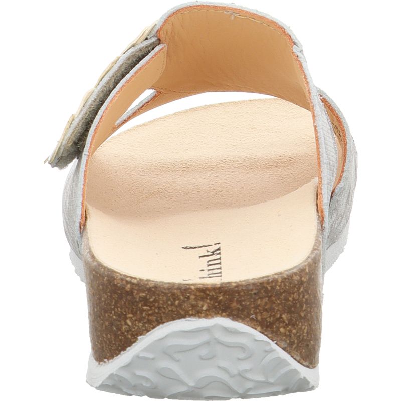 Think MIZZI DAMEN Mules - Material: Leather in Metallic