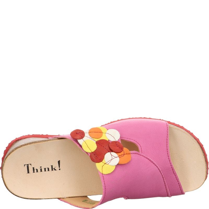 Think MIZZI DAMEN Woman Mules - Material: Leather in Pink