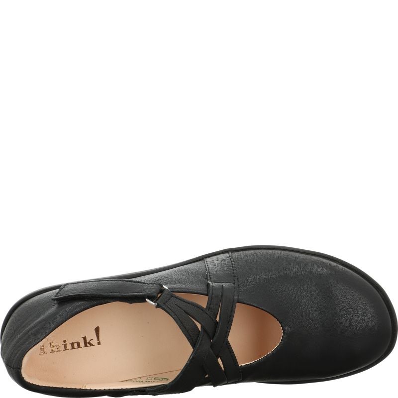 Think NATURE Woman Ballerina - Material: Leather in Black