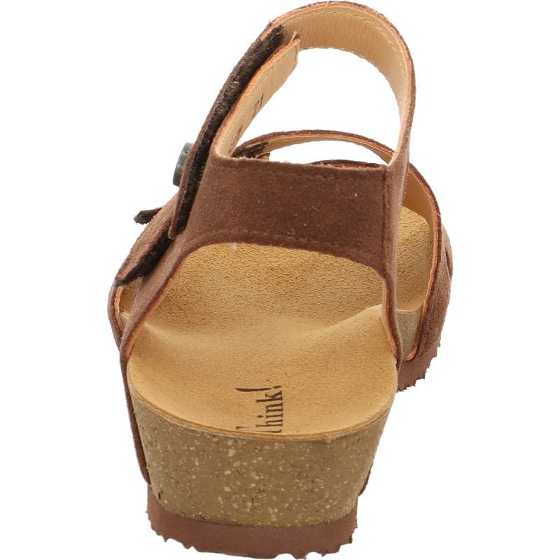 Think DUMIA Strap sandal - Material: Leather in Brown