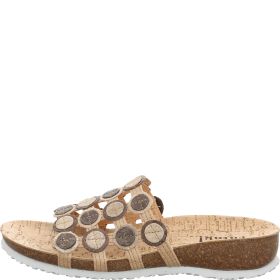 Think! JULIA Damen Pantolette - Material: Leder in Beige