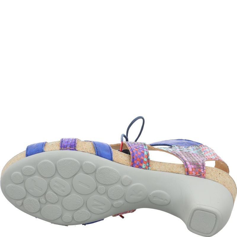 Think TRAUDI Woman Sandal - Material: Leather in Blue