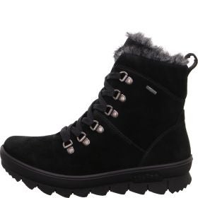 legero NOVARA Damen Schnürboots - Material: Leder in Schwarz