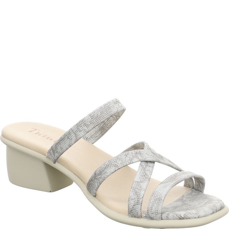 Think VIVI Mules - Material: Leather in Metallic