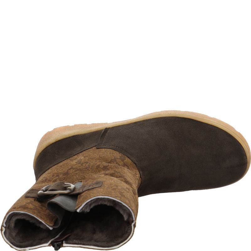 Think! CREPES Damen Stiefelette - Material: Leder in Braun