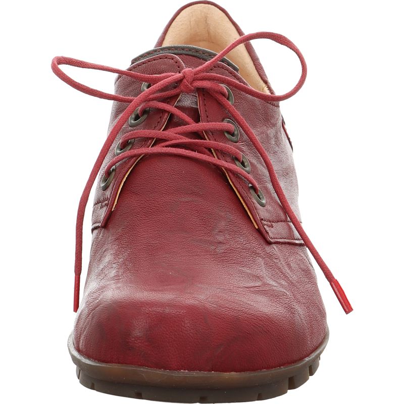Think MENSCHA Woman Lace up shoe - Material: Leather in Red