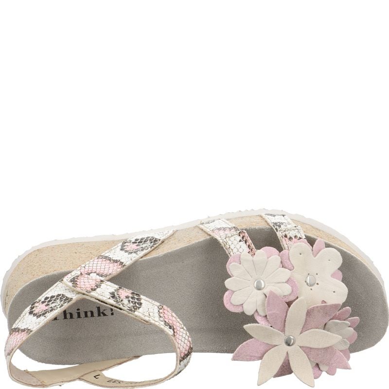 Think KOAKDAMEN Strap sandal - Material: Leather in Multicolored
