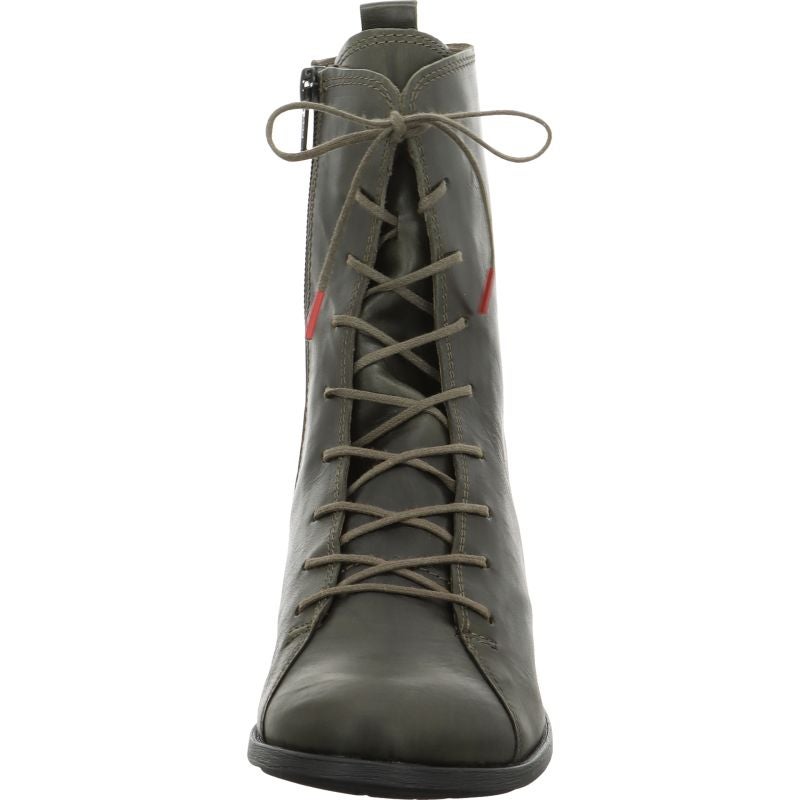 Think AGRAT Woman Ankle boot - Material: Leather in Olive