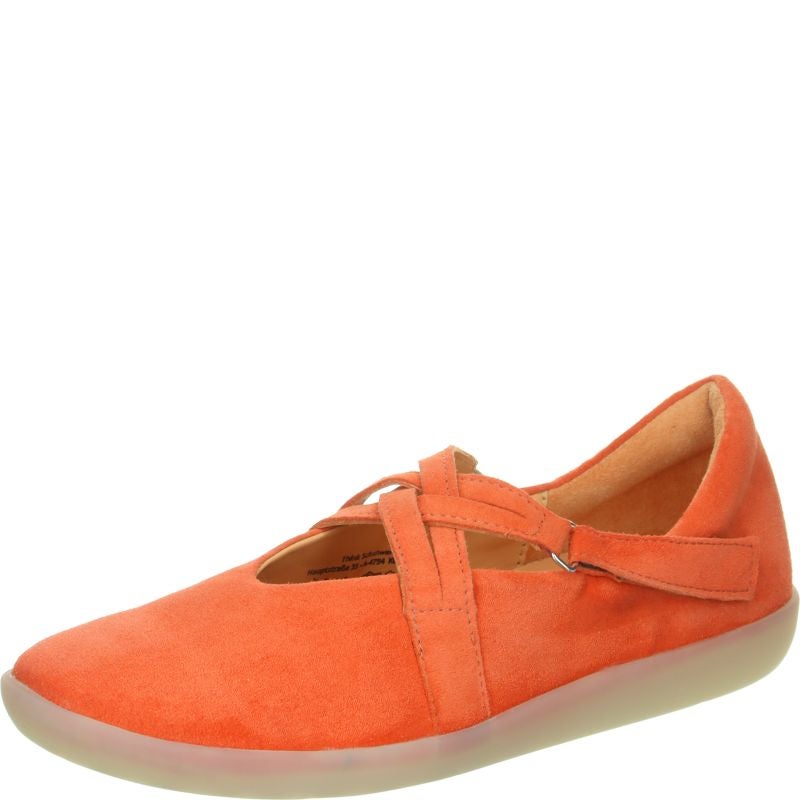 Think NATURE Woman Ballerina - Material: Leather in Orange