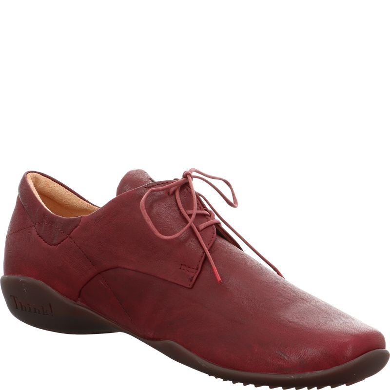 Think STONE HERREN Men Lace up shoe - Material: Leather in Red