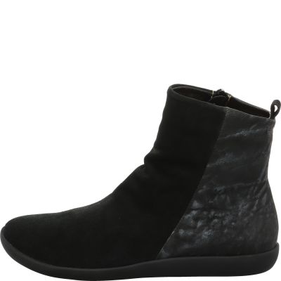 Think! NATURE Damen Stiefelette - Material: Leder in Schwarz