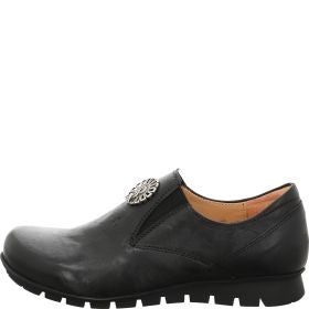 Think MENSCHA Woman Slipper - Material: Leather in Black