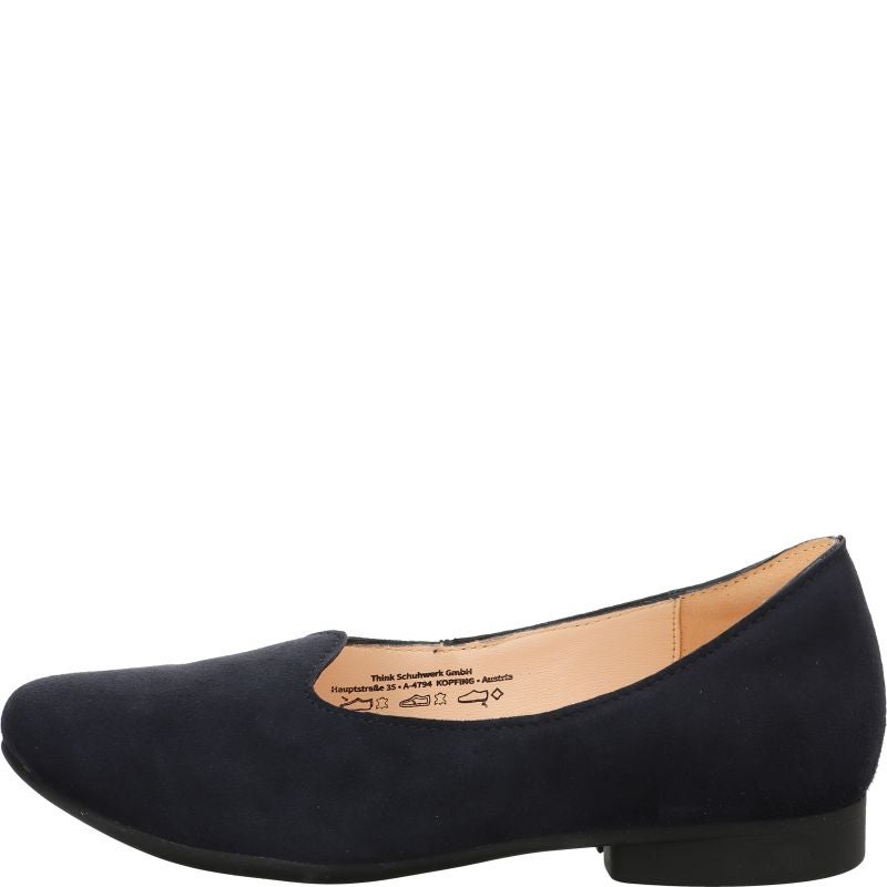 Think GUAD2 Woman Ballerina - Material: Leather in Blue
