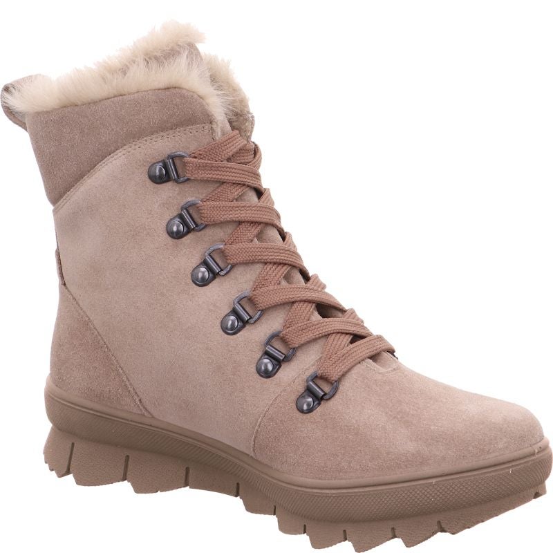 legero NOVARA Damen Schnürboots - Material: Leder in Beige