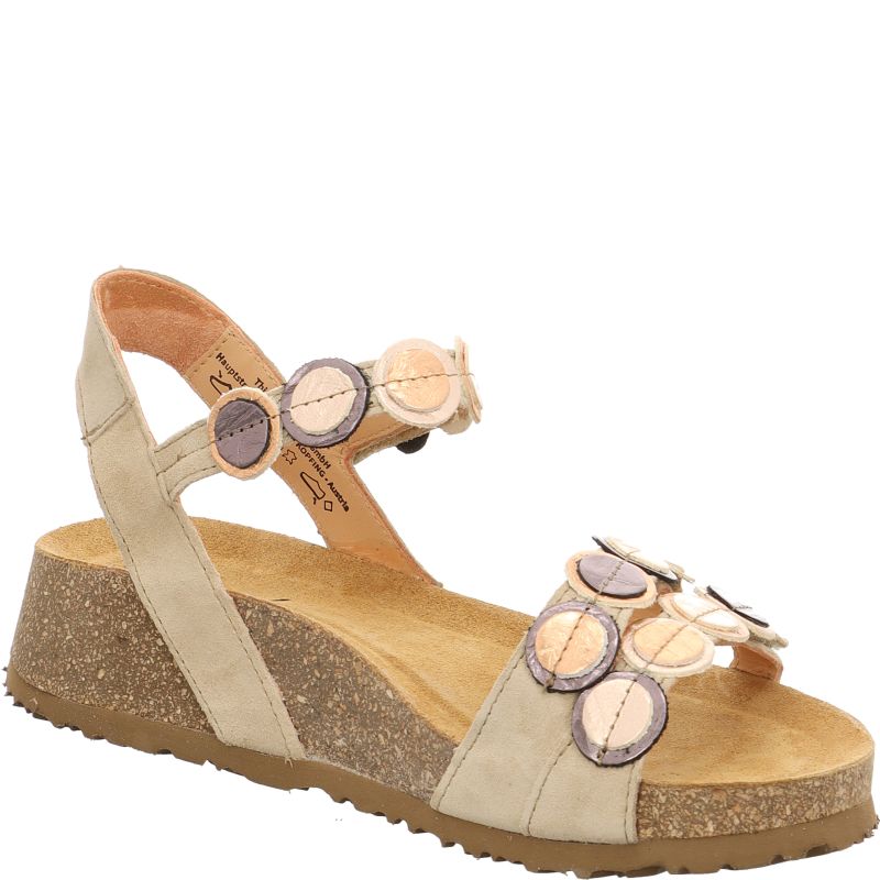 Think KOAK DAMEN Woman Strap sandal - Material: Leather in Beige