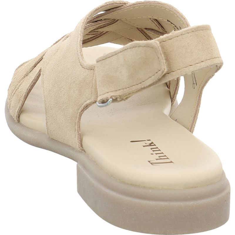 Think KAMAA Strap sandal - Material: Leather in Beige