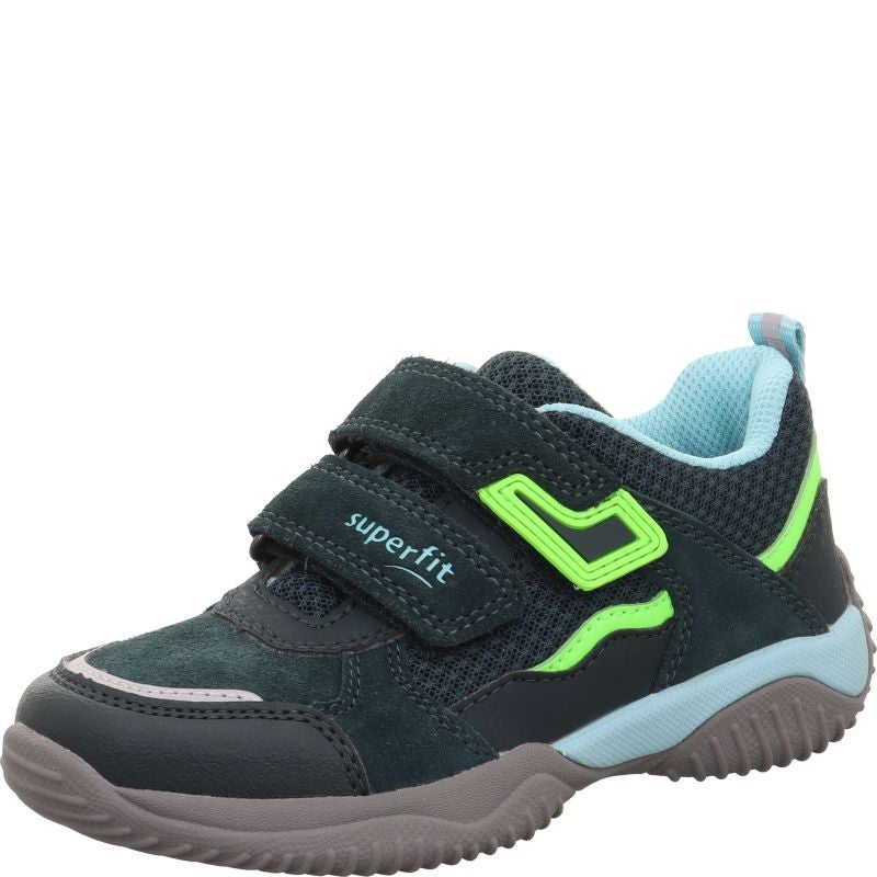 Superfit STORM Unisex | Boys Sneakers low - Material: Leder/Sonstiges Material/Texti in Green