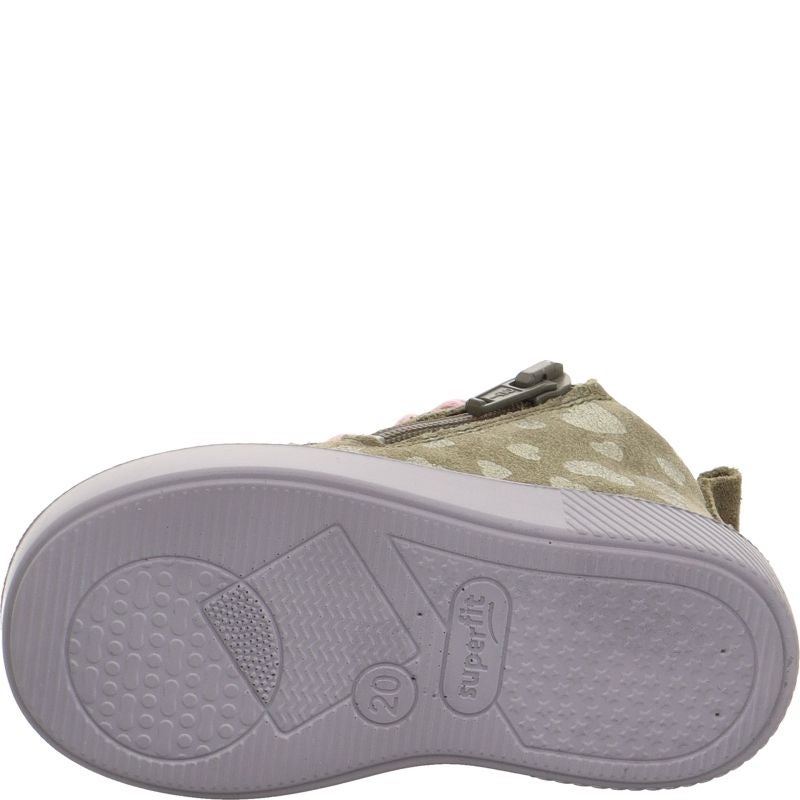 Superfit SUPIES Girls Sneakers high - Material: Leather/Textil in Green