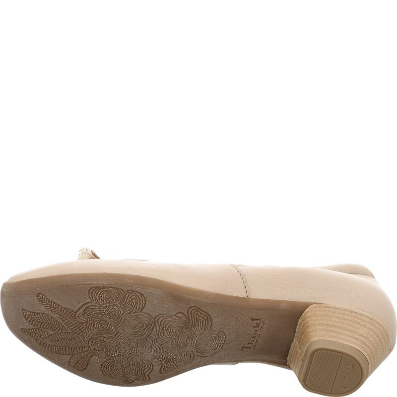 Think AIDA DAMEN Woman Pumps - Material: Leather in Beige