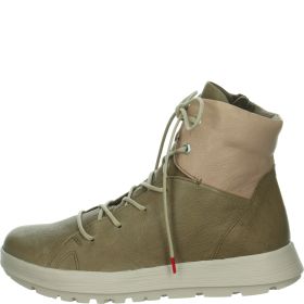 Think COMODA Woman Lace-up boot - Material: Leather in Grey