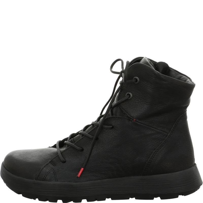 Think COMODA Woman Lace-up boot - Material: Leather in Black