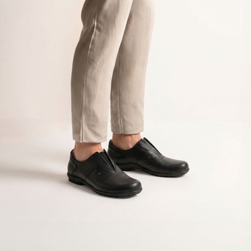 Think KONG HERREN Men Slipper - Material: Leather in Black